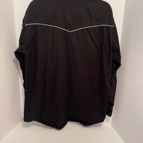 Western Express Country Western Pearl Snap Button Down Shirt Size L Black - Picture 5 of 8